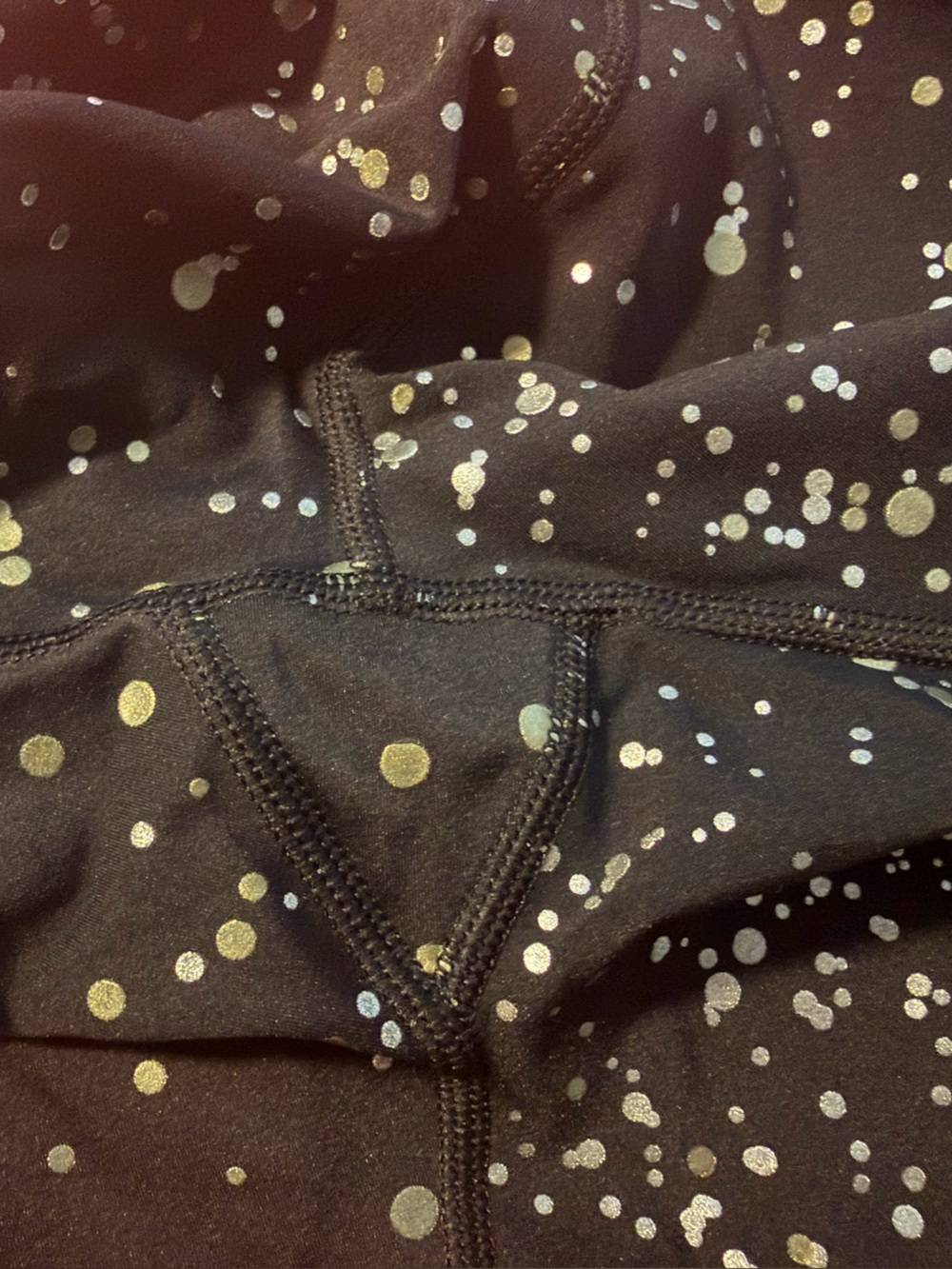 TaviSculpt® High Waisted 7/8 Leggings in Ebony Silver and Gold Glimmer - Picture 6 of 11